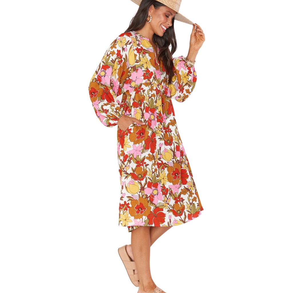 Show Me Your Mumu Floral Midi Dress